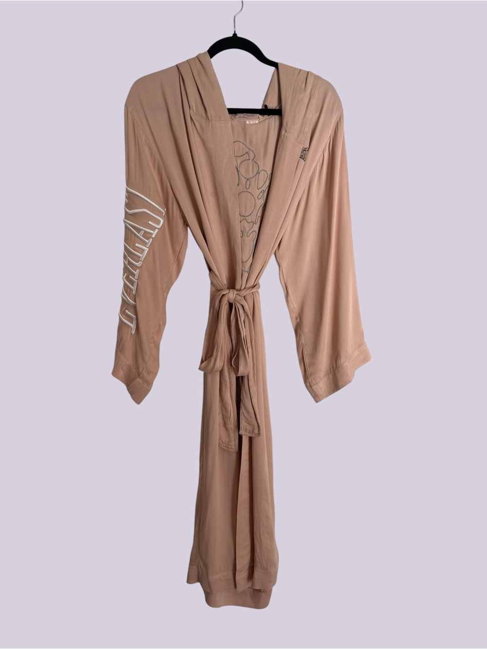 Everlast Taupe Robe with Front Tie and Sleeve Logo